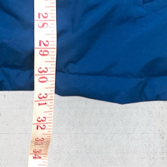 VTG LL Bean Goose Down Hooded Insulated Puffer Coat Zip Jacket Size L Blue - Picture 14 of 15